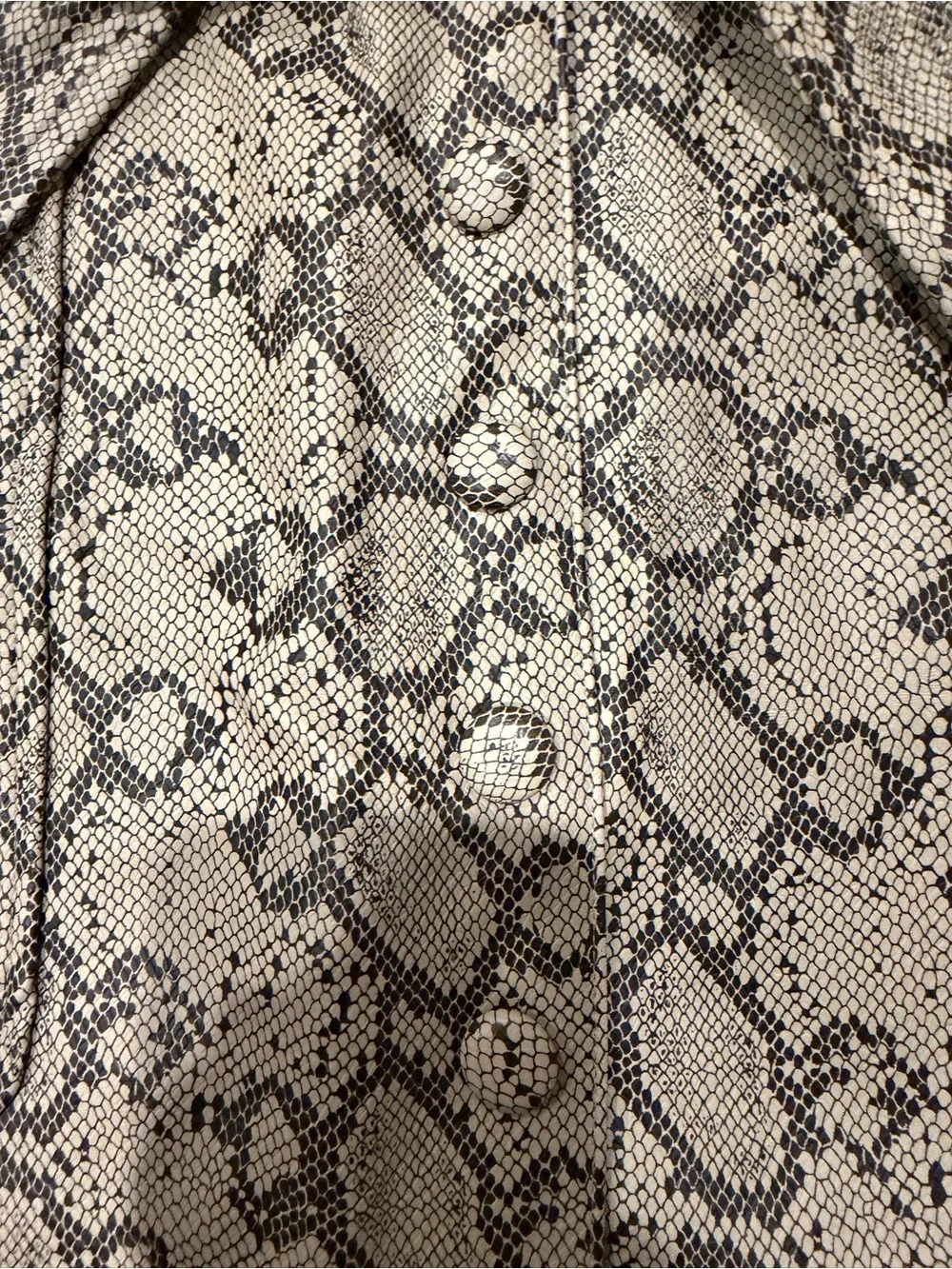Topshop Beige Snake Print Tie-Waist Mini Skirt